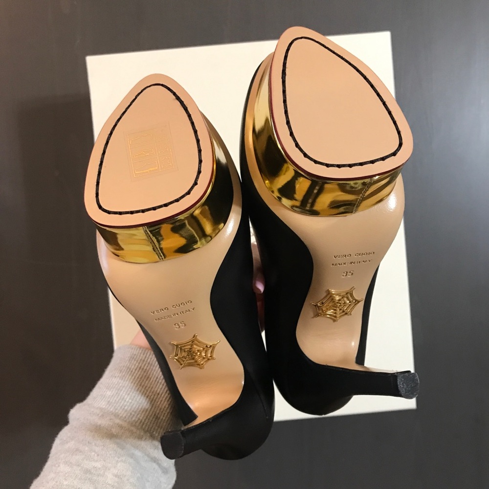 Charlotte Olympia Classic Dolly Pump in Black - Picture 7 of 11